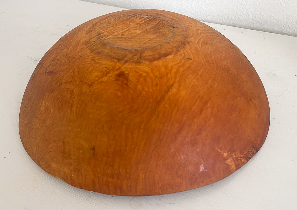 Large Round Wood Dough Bowl