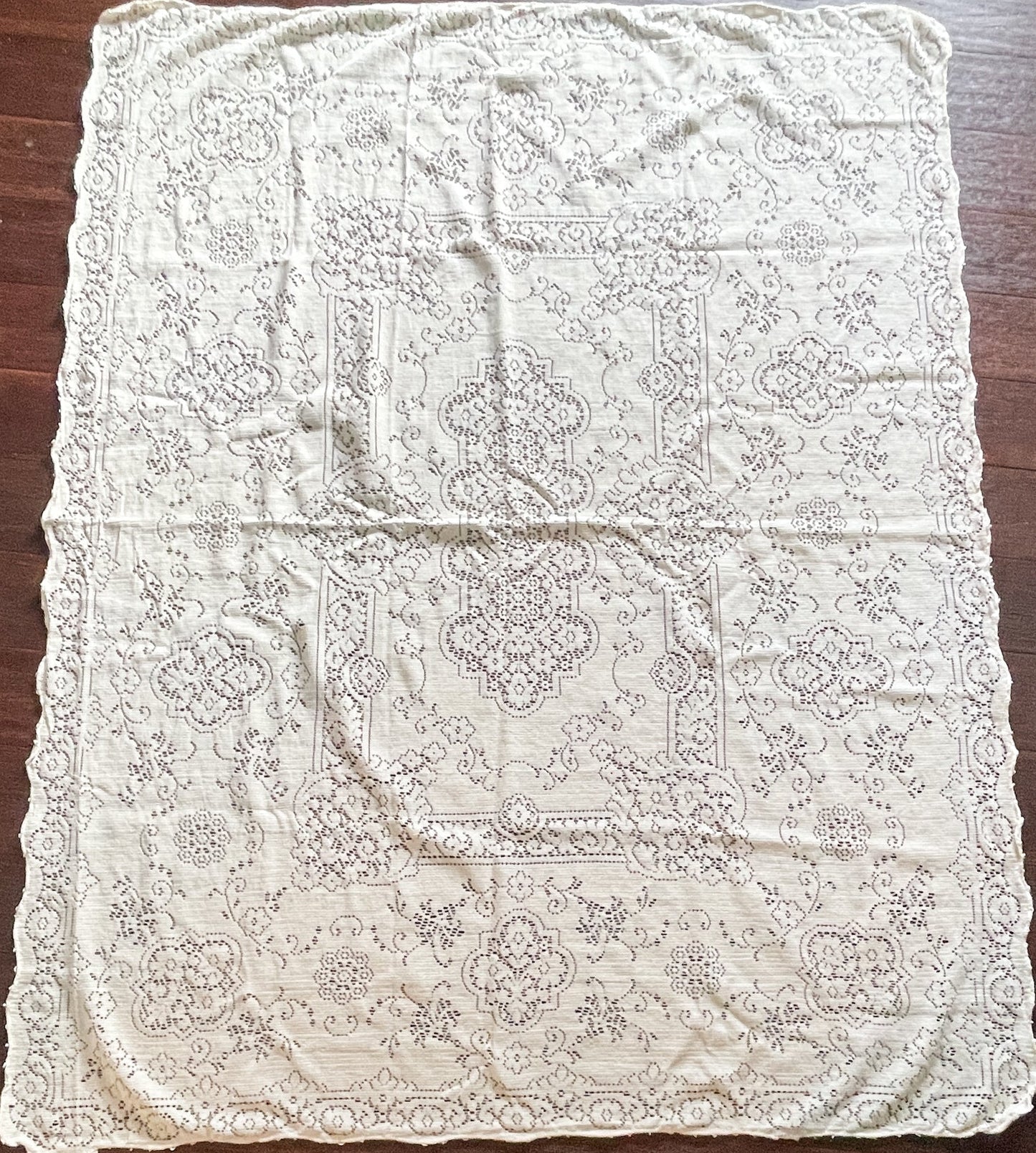 Vintage Scranton Princedale Tablecloth | Ivory 54x72 Cotton Linen USA