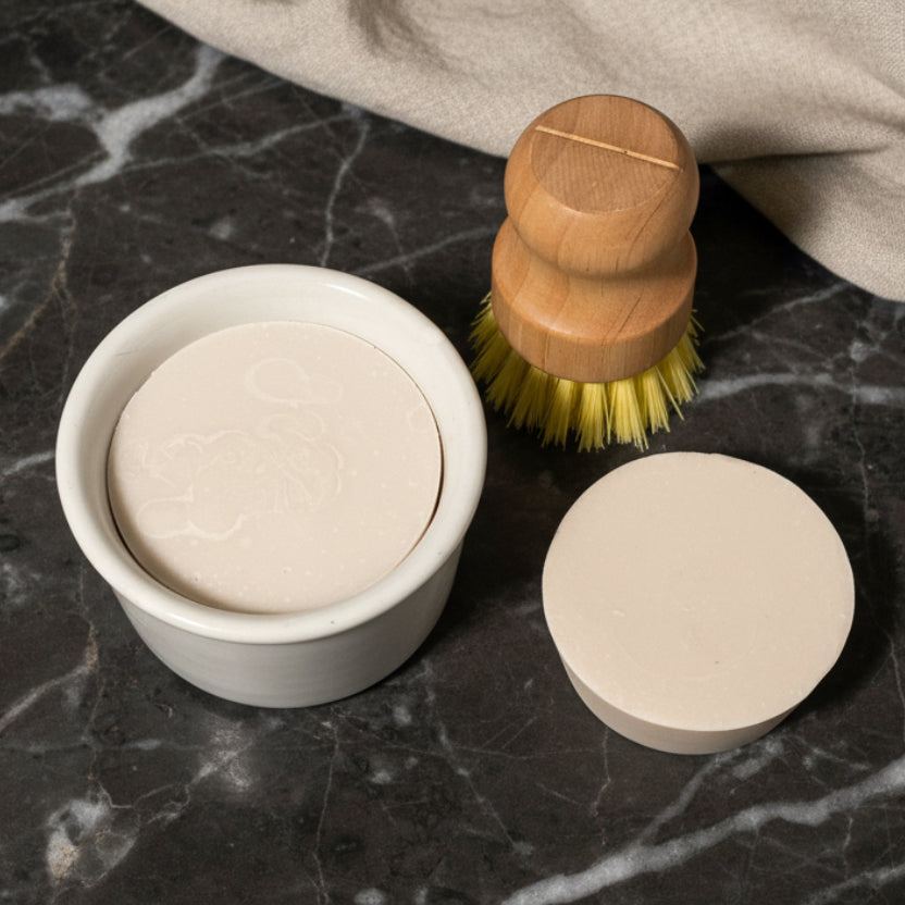 Solid Dish Soap in Ceramic Ramekin | Rosemary Sage & Eco-Friendly