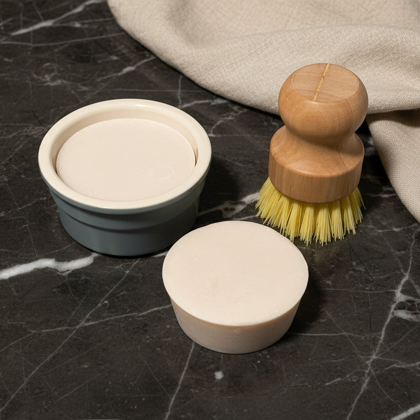 Solid Dish Soap in Ceramic Ramekin | Rosemary Sage & Eco-Friendly