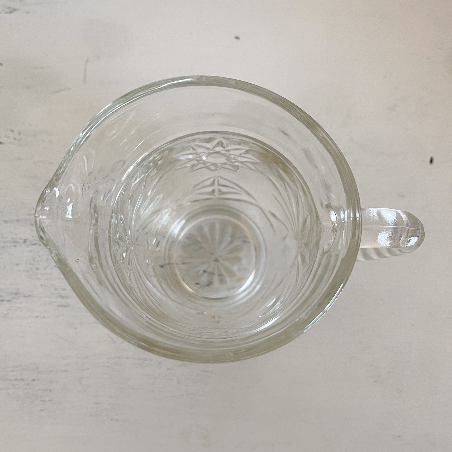 Star of David Glass Pitcher - Anchor Hocking