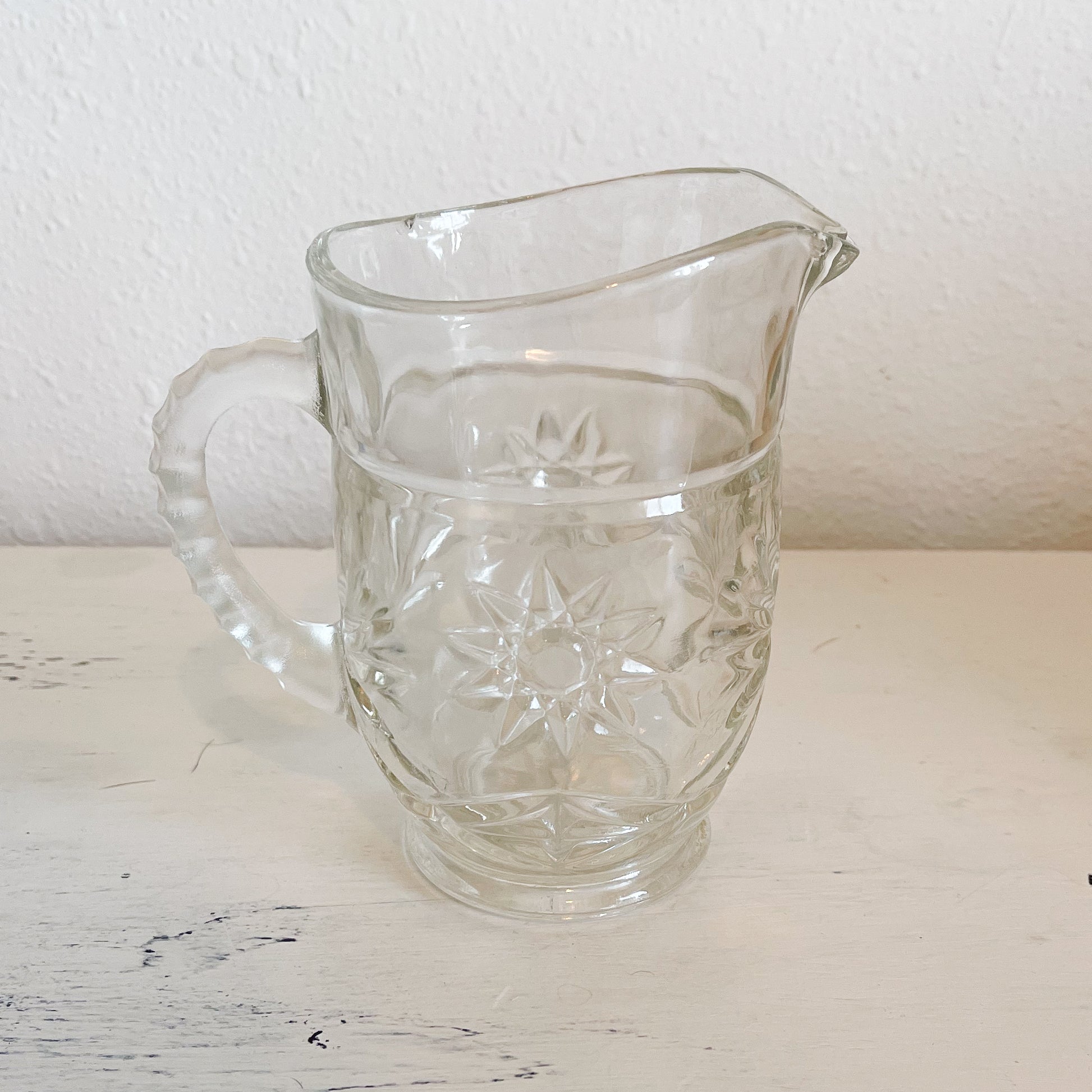 Star of David Glass Pitcher - Anchor Hocking