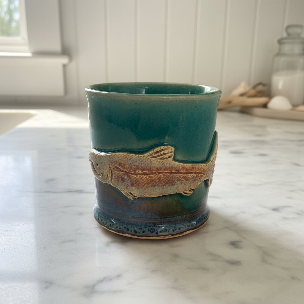 Vintage Studio Pottery Whale Mug