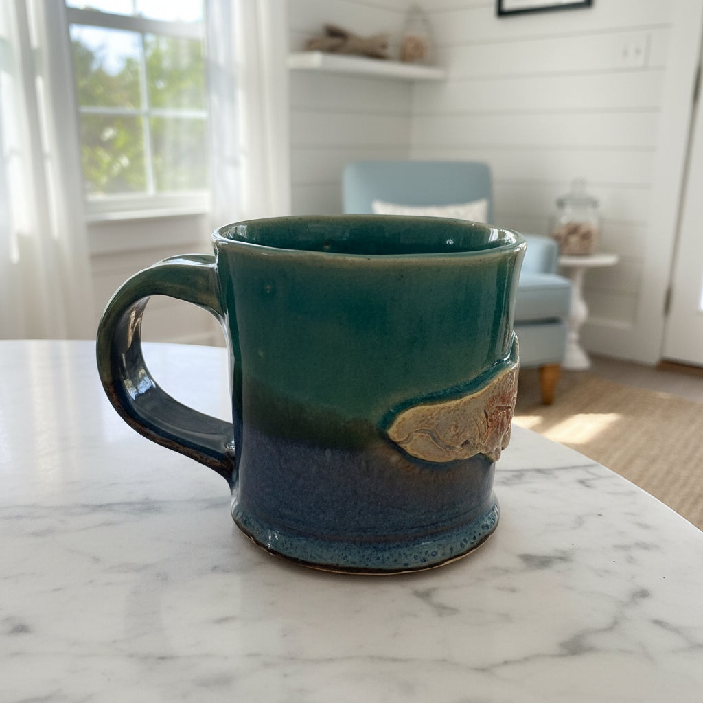 Vintage Studio Pottery Whale Mug