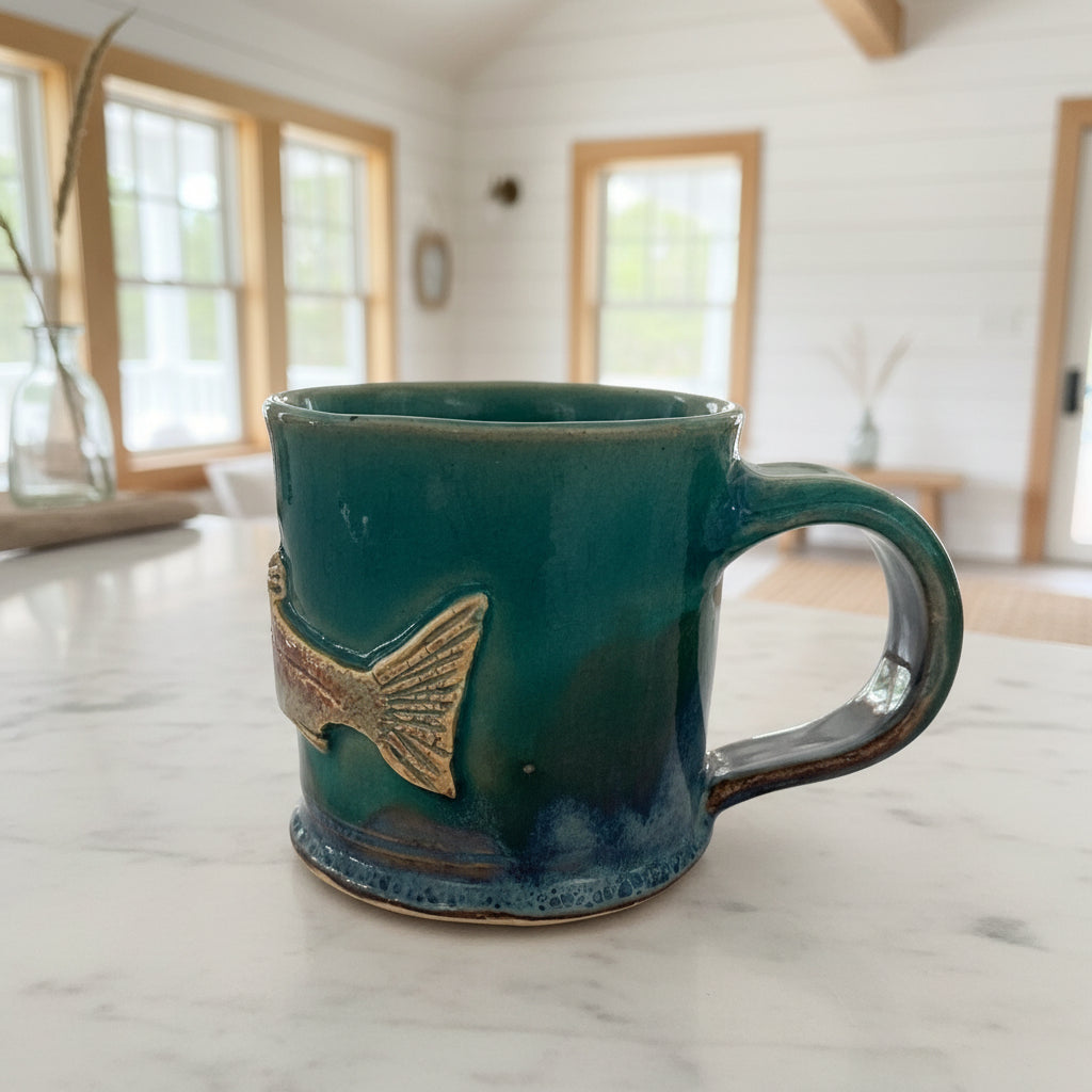 Vintage Studio Pottery Whale Mug