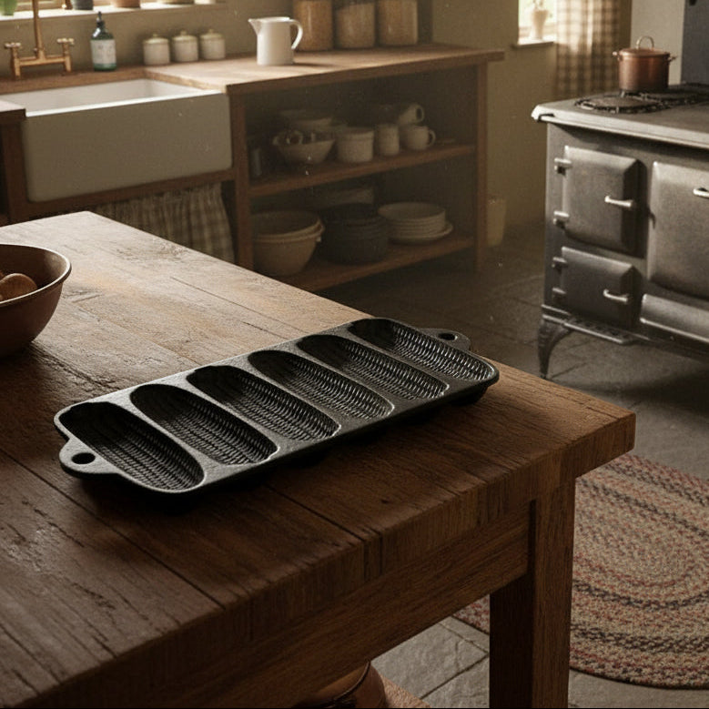 Cast Iron Cornbread Mold - Marked E