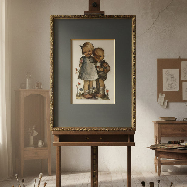 Vintage Hummel Framed Print - Emil Fink Verlag