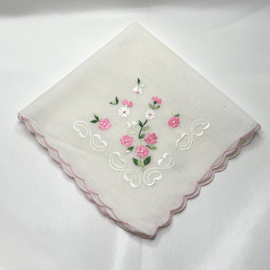 Ladies Embroidered Handkerchief - Vintage