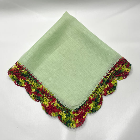 Ladies Green Handkerchief - Vintage