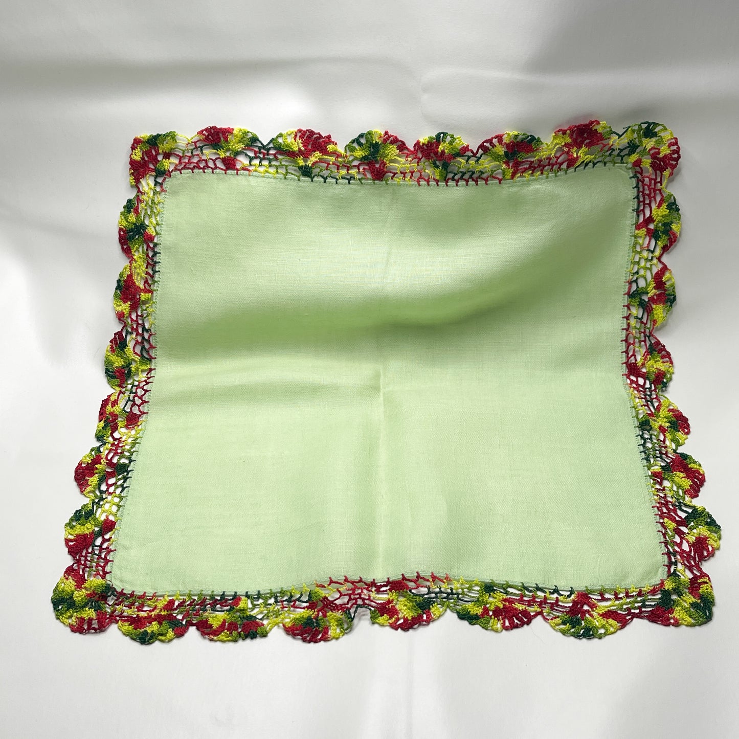 Ladies Green Handkerchief - Vintage