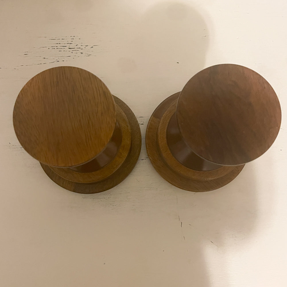 Wood Candle Holder Pair - West Elm