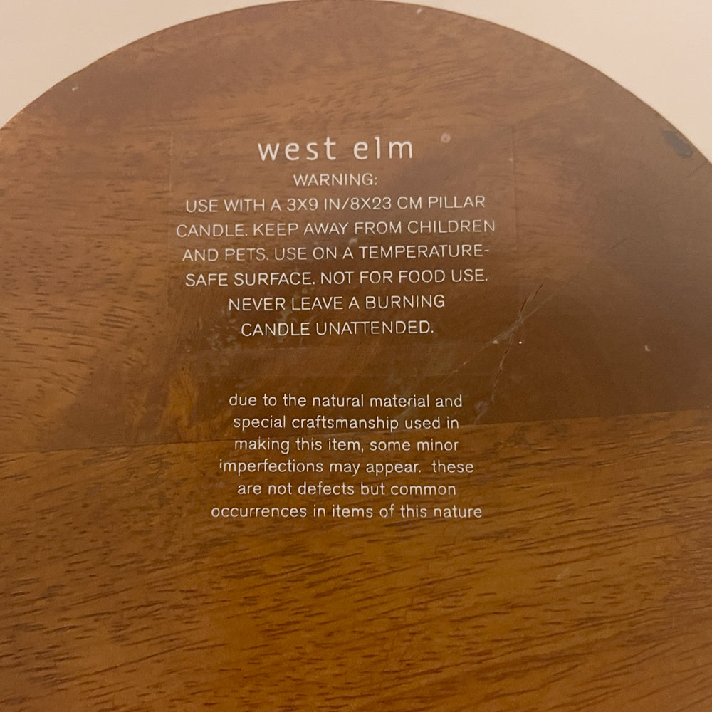 Wood Candle Holder Pair - West Elm