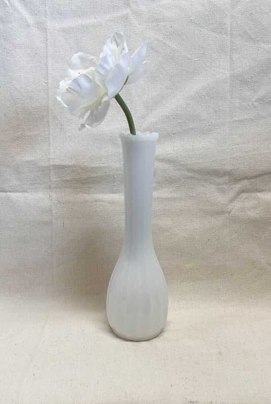 1960s Milk Glass Bud Vase by Carr-Lowrey Glass Co-Carr-Lowrey Glass Co-Milk Glass-Stockton Farm
