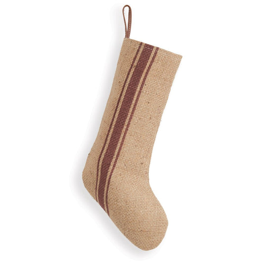 Burlap Striped Stocking by CTW Home Collection-CTW Home Collection-Stockting-Stockton Farm