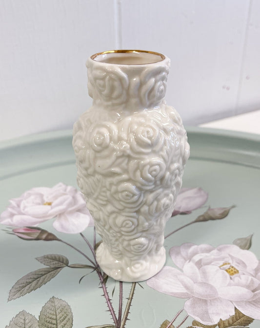 Ceramic Rose Vase by International Silver Co 1997-International Silver Co-Bud Vase-Stockton Farm