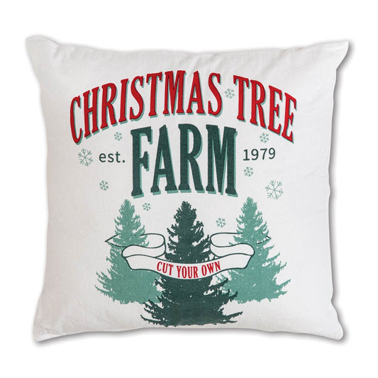 Christmas Tree Farm Cotton Throw Pillow by CTW Home Collection-CTW Home Collection-Throw Pillow-Stockton Farm
