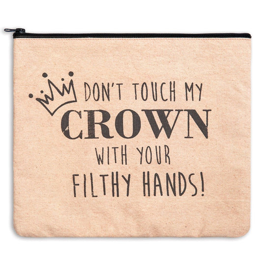 Don't Touch My Crown Makeup Bag by CTW Home Collection-CTW Home Collection-Makeup Bag-Stockton Farm