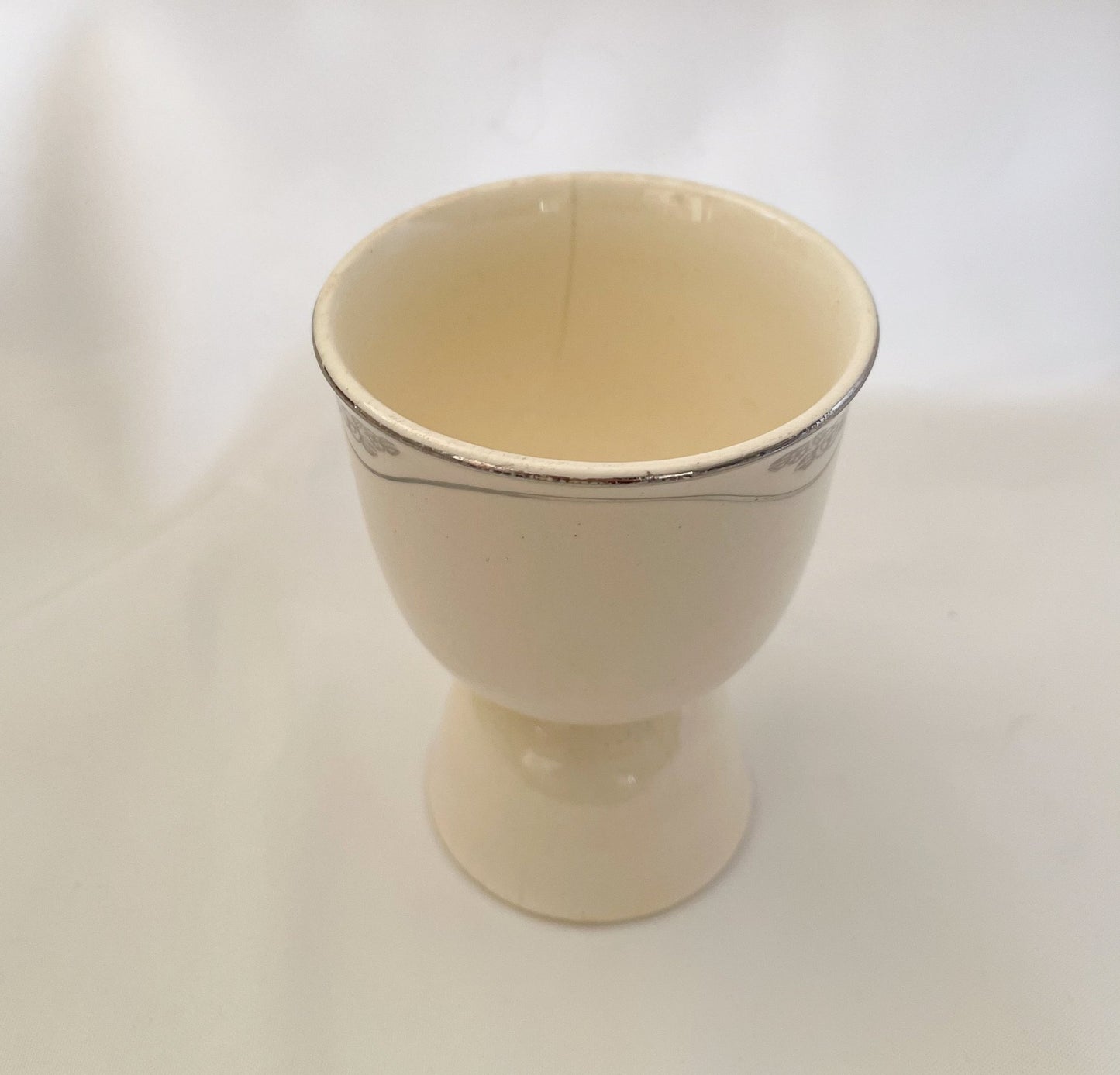 Double Egg Cup Silver Rose Patrician by Homer Laughlin-Homer Laughlin-Bowl-Stockton Farm