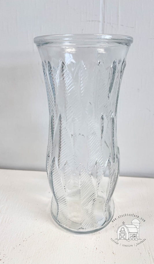 EO Brody Co Feathered Rib Glass Vase C972 1960-EO Brody Co-Vintage Glass Vase-Stockton Farm