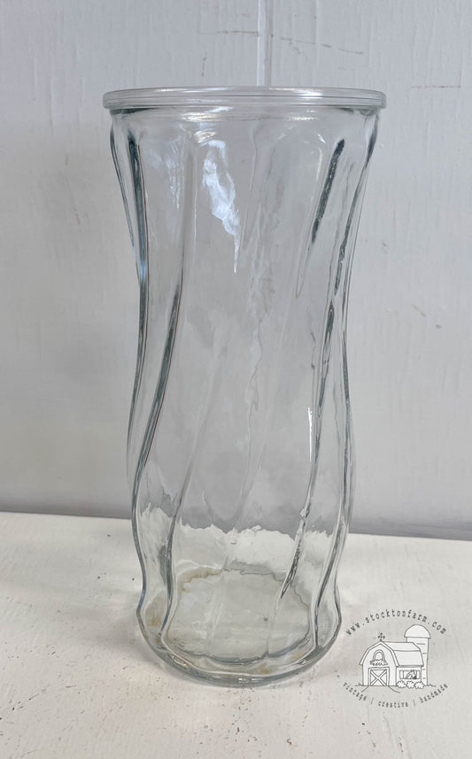 EO Brody Co Swirl Glass Vase C972 1960s-EO Brody Co-Vintage Glass Vase-Stockton Farm