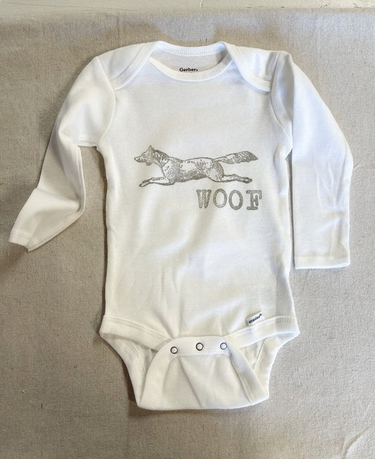 Fox Print Baby Cotton One-Piece 6-9 Months Long Sleeve-Stockton Farm-Baby One-Piece-Stockton Farm