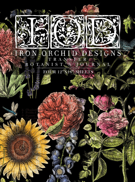 IOD BOTANIST’S JOURNAL Decor Transfer by Iron Orchid Designs-Iron Orchid Designs-Transfer-Stockton Farm