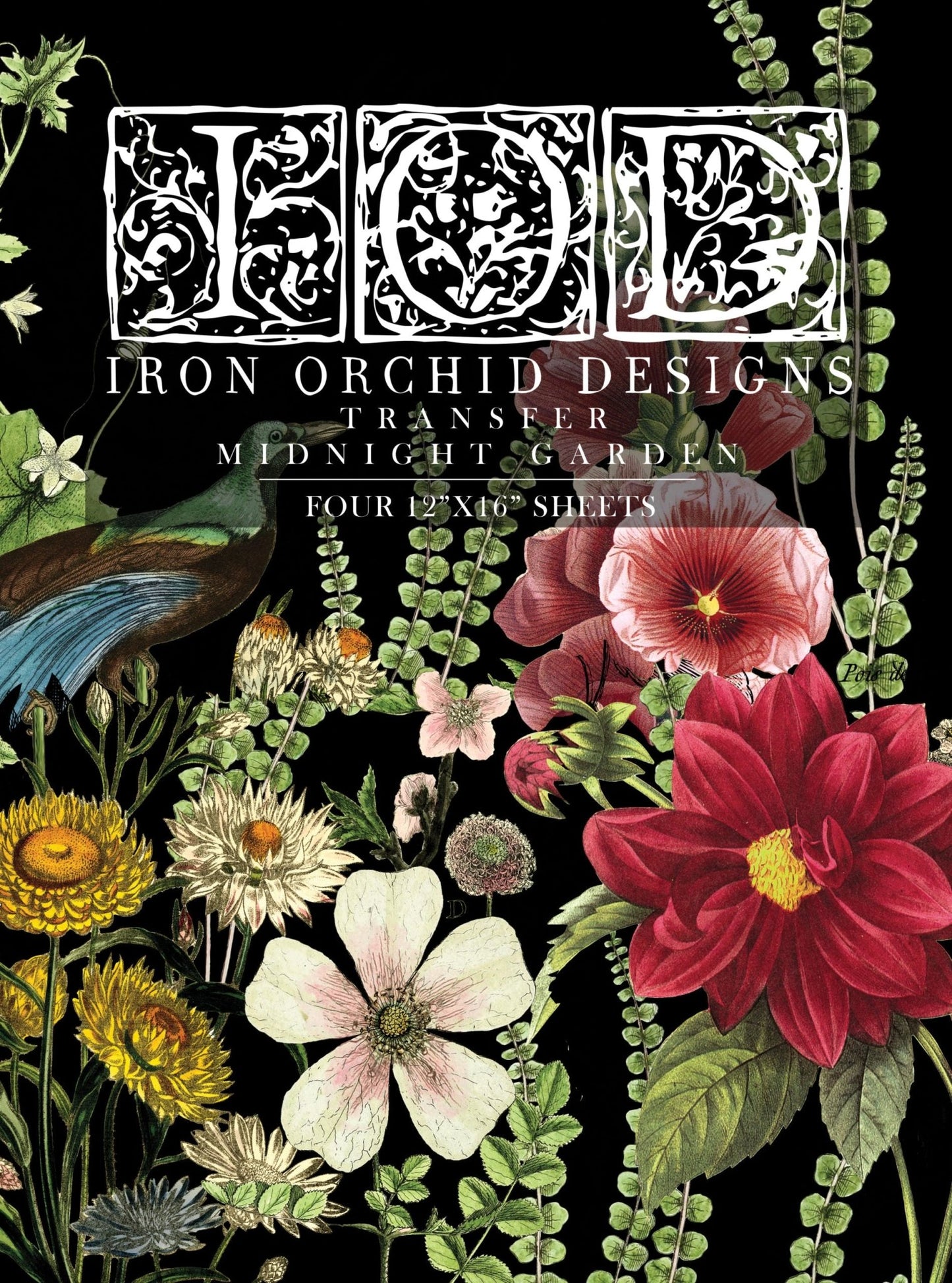 IOD MIDNIGHT GARDEN Decor Transfer by Iron Orchid Designs-Iron Orchid Designs-Transfer-Stockton Farm