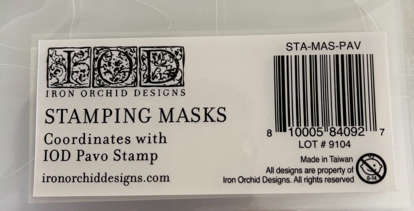 IOD PAVO Reusable Stamp Mask by Iron Orchid Designs-Iron Orchid Designs-Stamp-Stockton Farm