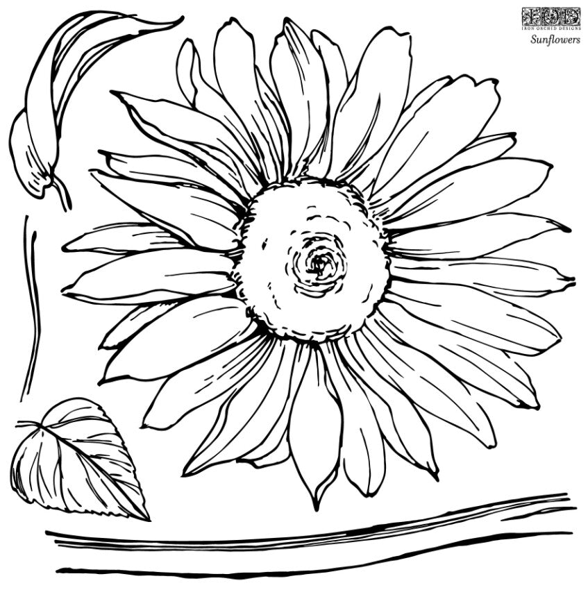 IOD SUNFLOWERS Decor Stamp by Iron Orchid Designs-Iron Orchid Designs-Stamp-Stockton Farm