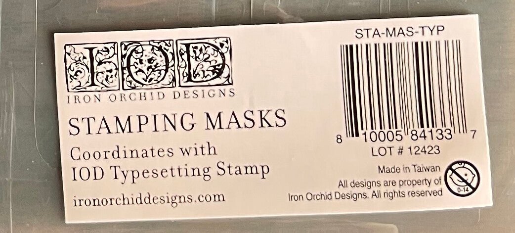 IOD Typesetting Reusable Stamp Mask by Iron Orchid Designs-Iron Orchid Designs-Stamp-Stockton Farm