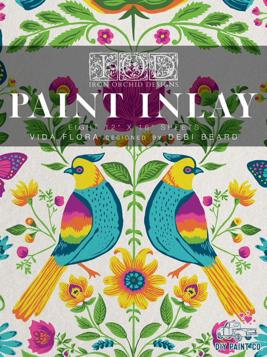 IOD VIDA FLORA PAINT INLAY by Iron Orchid Designs-Iron Orchid Designs-Paint Inlay-Stockton Farm