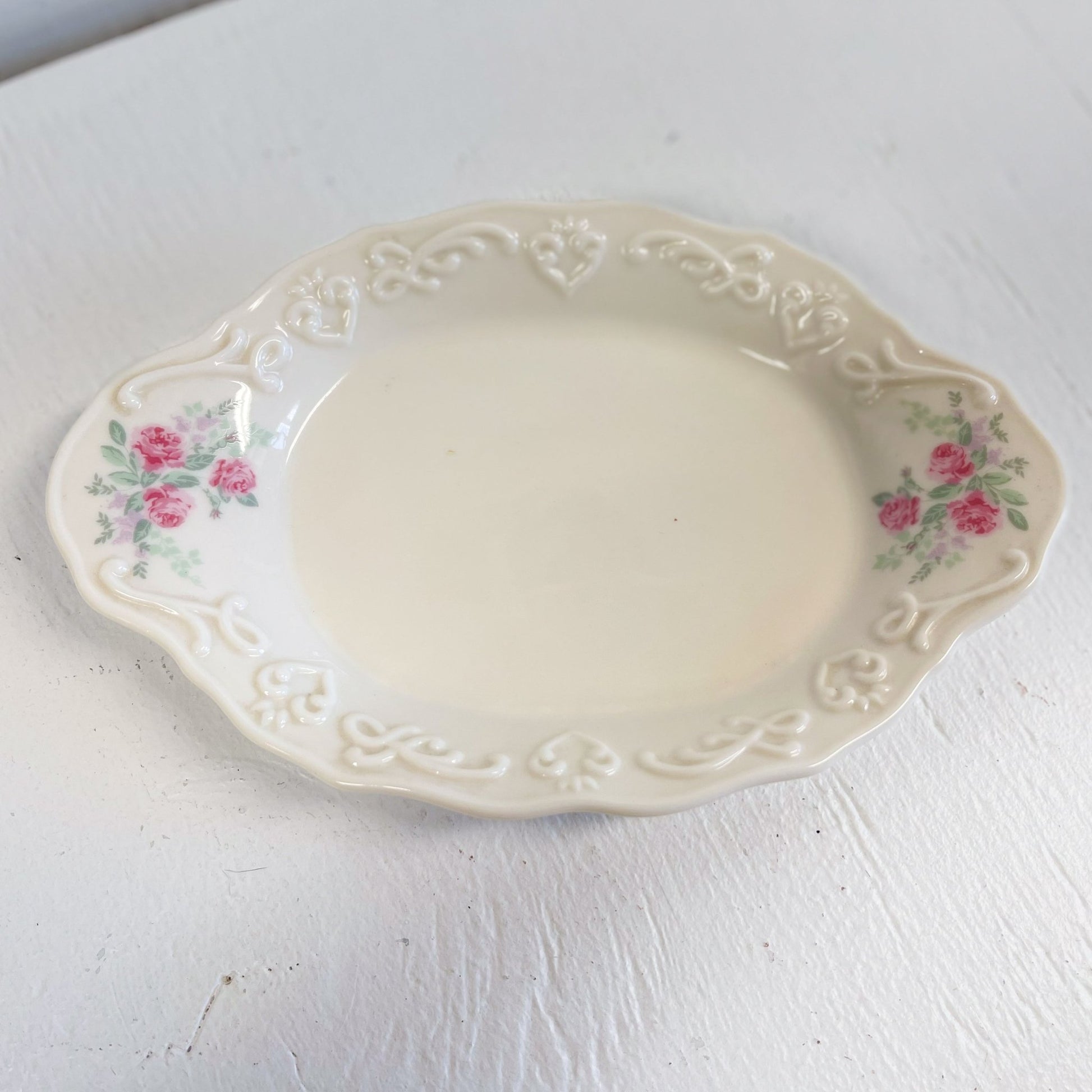 Ivory Floral Soap Dish-Stockton Farm-Soap Dish-Stockton Farm