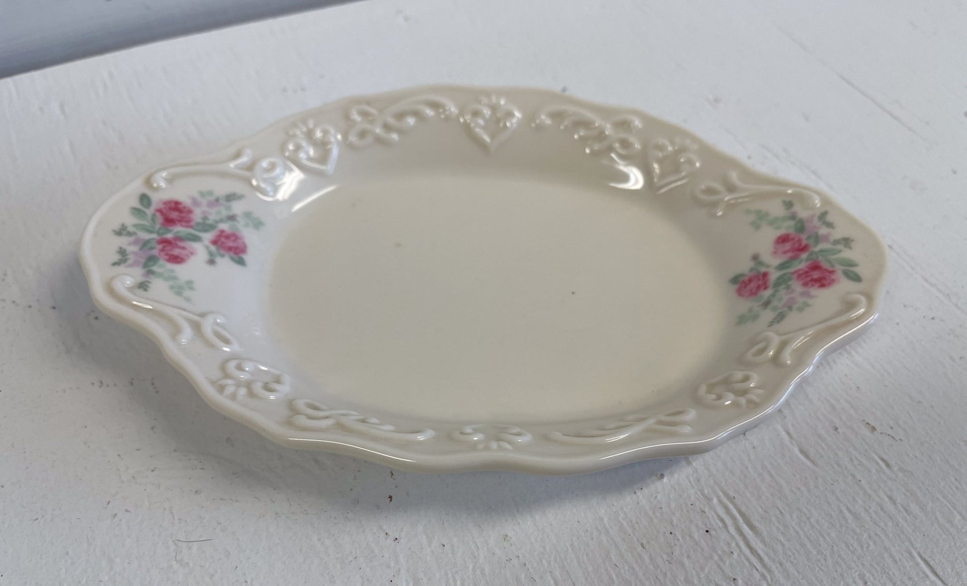 Ivory Floral Soap Dish-Stockton Farm-Soap Dish-Stockton Farm