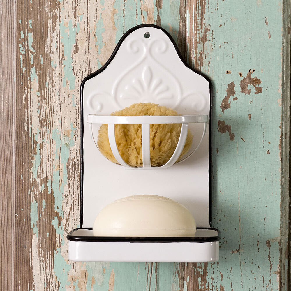 Metal Wall Soap and Sponge Holder by CTW Home Collection-CTW Home Collection-Soap Dish-Stockton Farm