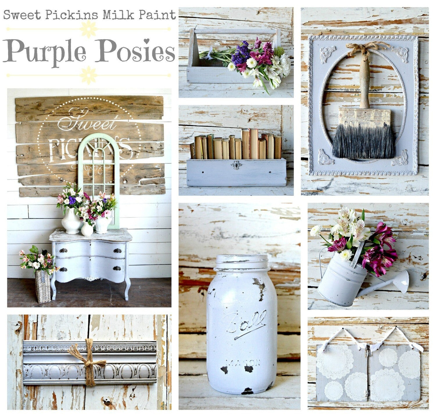Purple Posies Milk Paint by Sweet Pickins-Sweet Pickins-Milk Paint-Stockton Farm