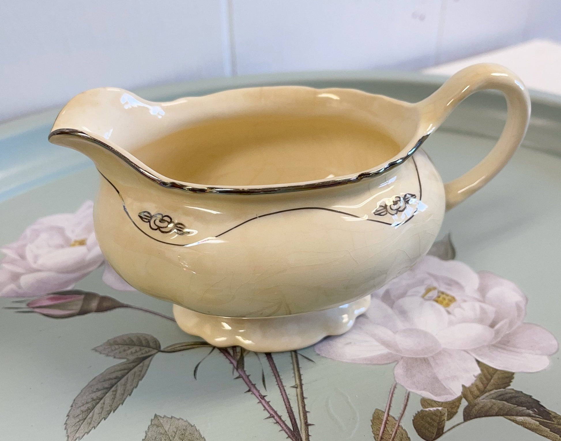 Silver Rose Patrician Creamer by Homer Laughlin-Homer Laughlin-Creamer-Stockton Farm