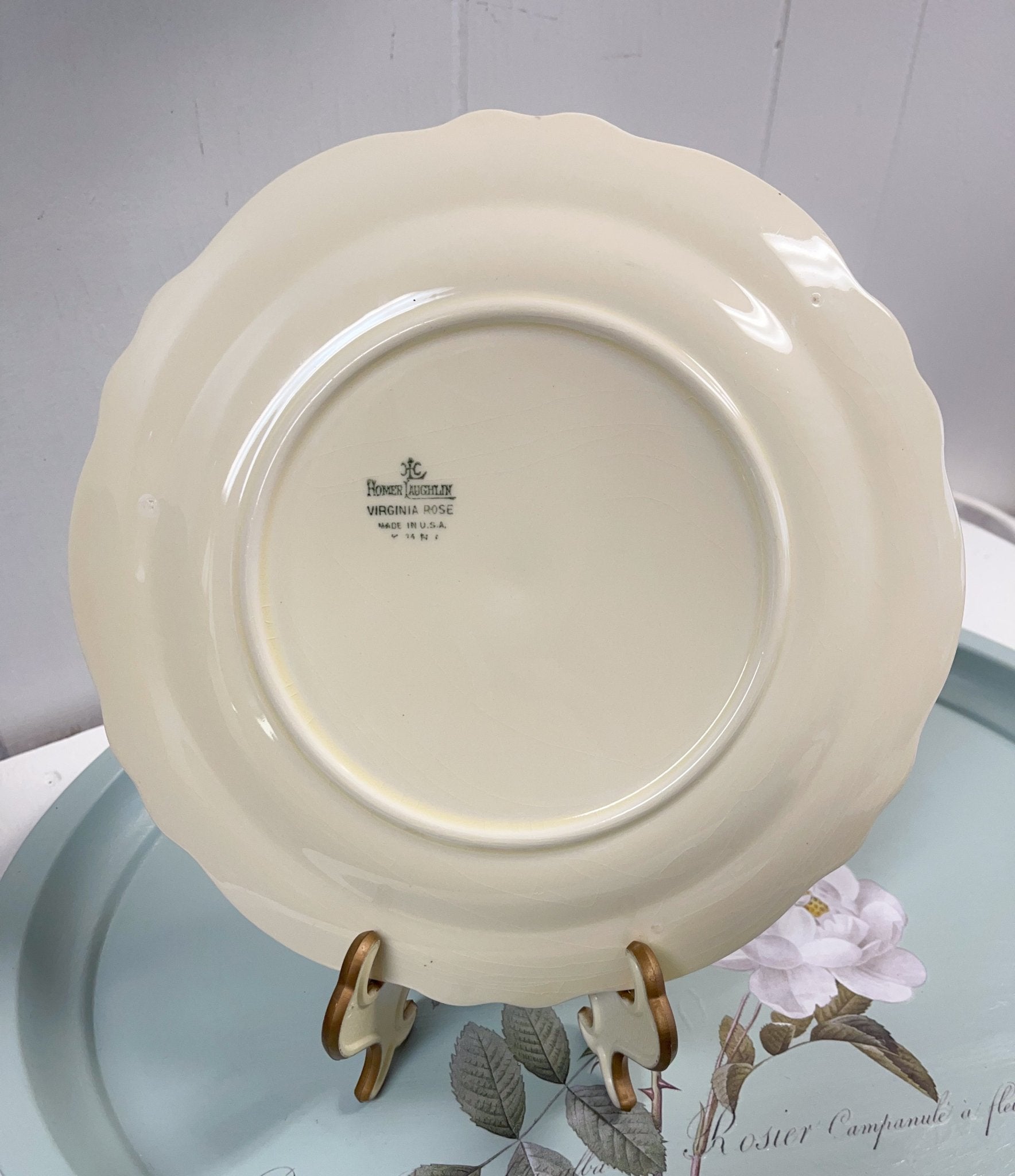 Homer Laughlin Silver Rose Patrician Luncheon Plate 1960s