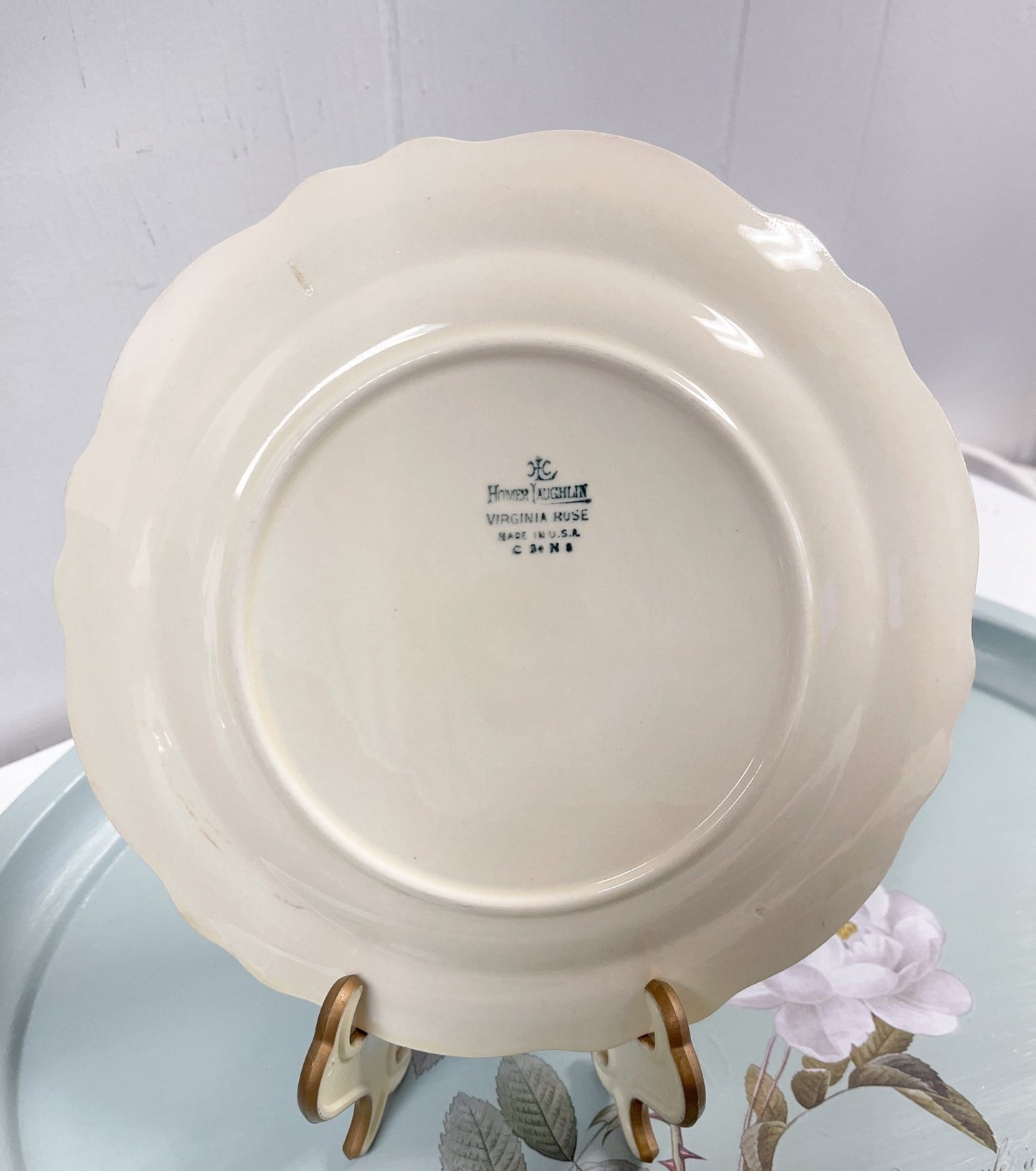 Silver Rose Patrician Salad Plate by Homer Laughlin-Homer Laughlin-Salad Plate-Stockton Farm