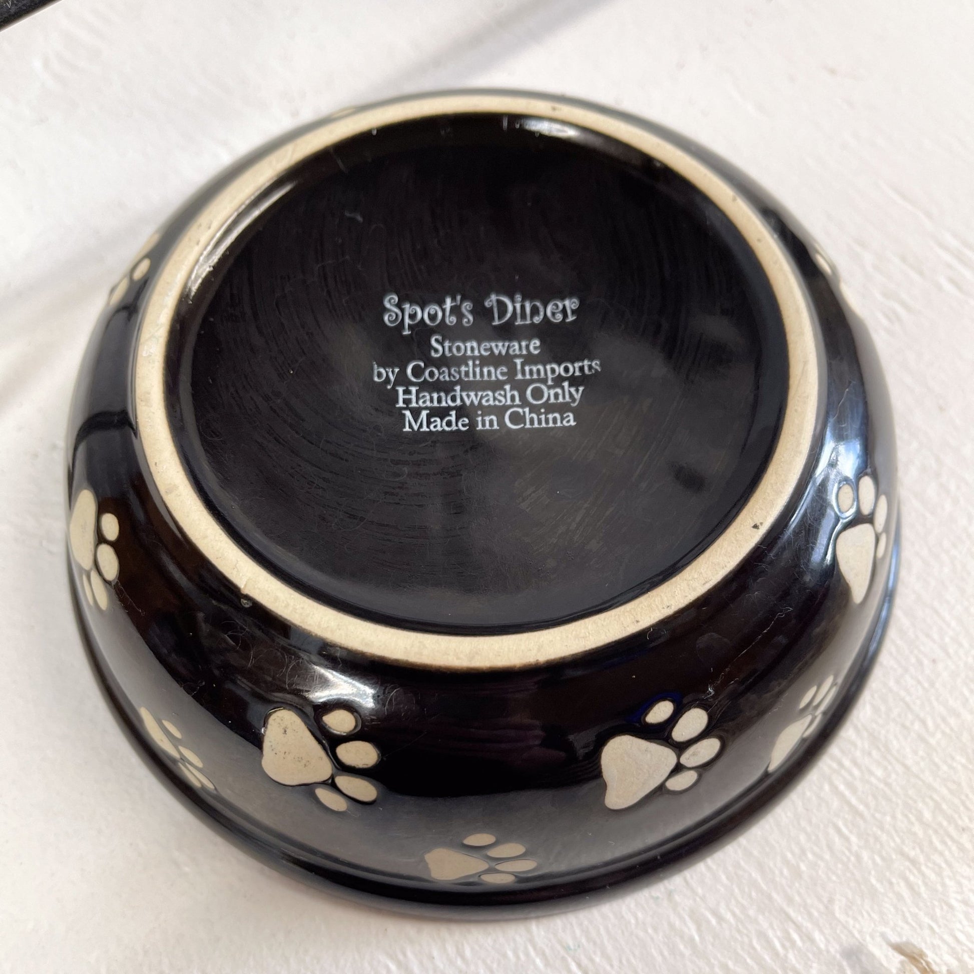 Spot's Diner Stoneware Dog Dishes and Stand by Coastline Imports-Stockton Farm-Dog Dish and Stand-Stockton Farm