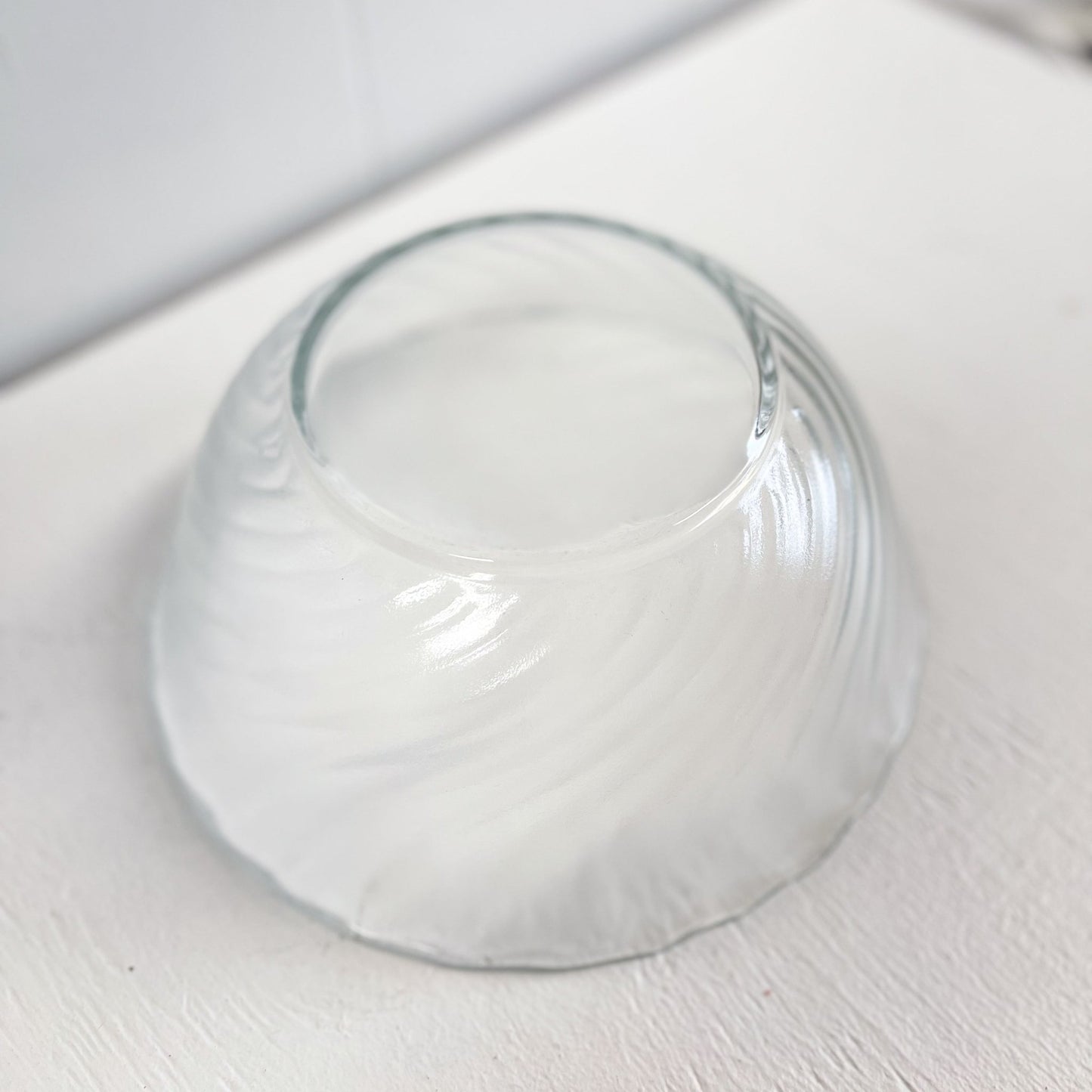 Swirl Frosted Glass Serving Bowl by Arcoroc-Arc International-Serving Bowl-Stockton Farm