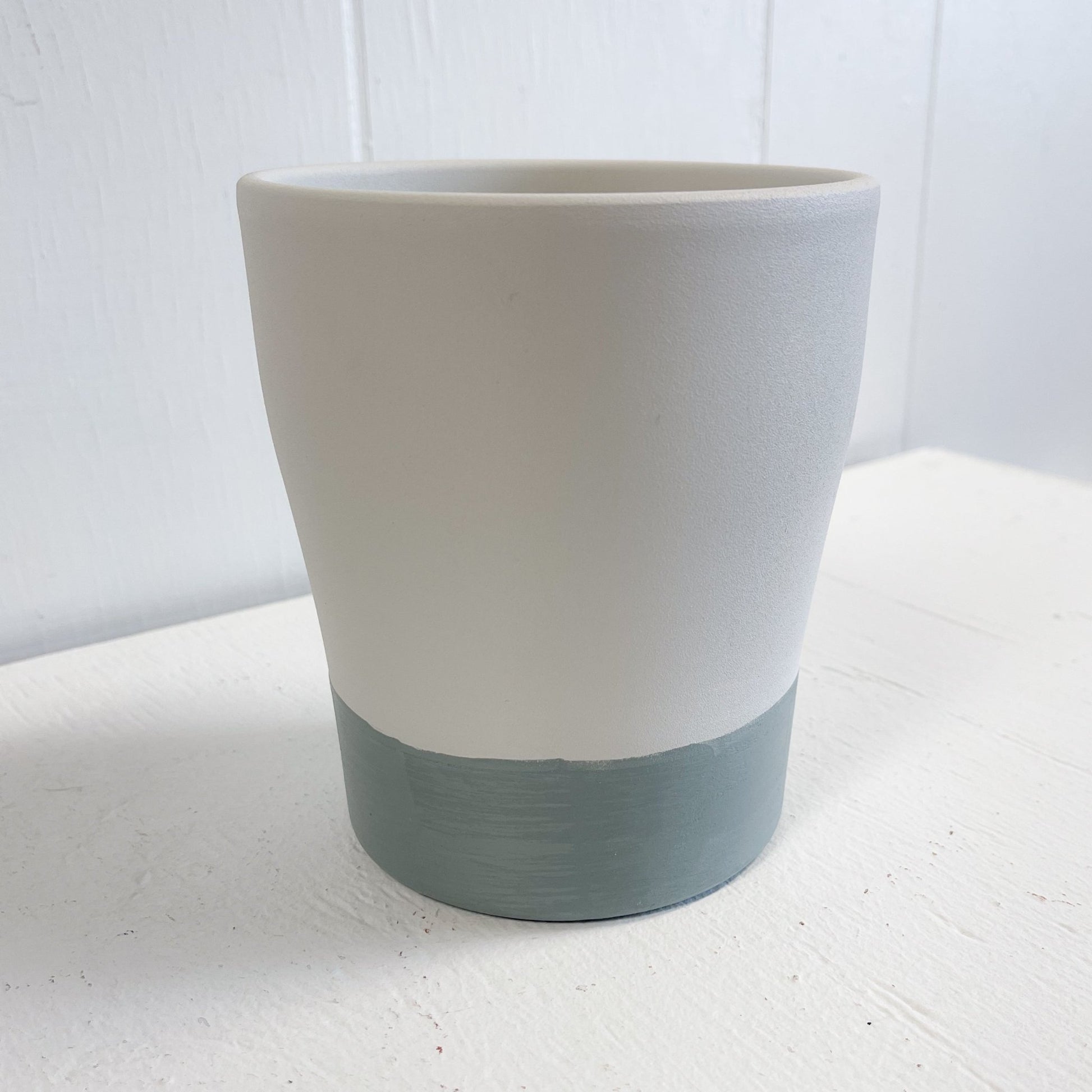 Two-Tone Ceramic Planter-Unknown-Indoor Planter-Stockton Farm