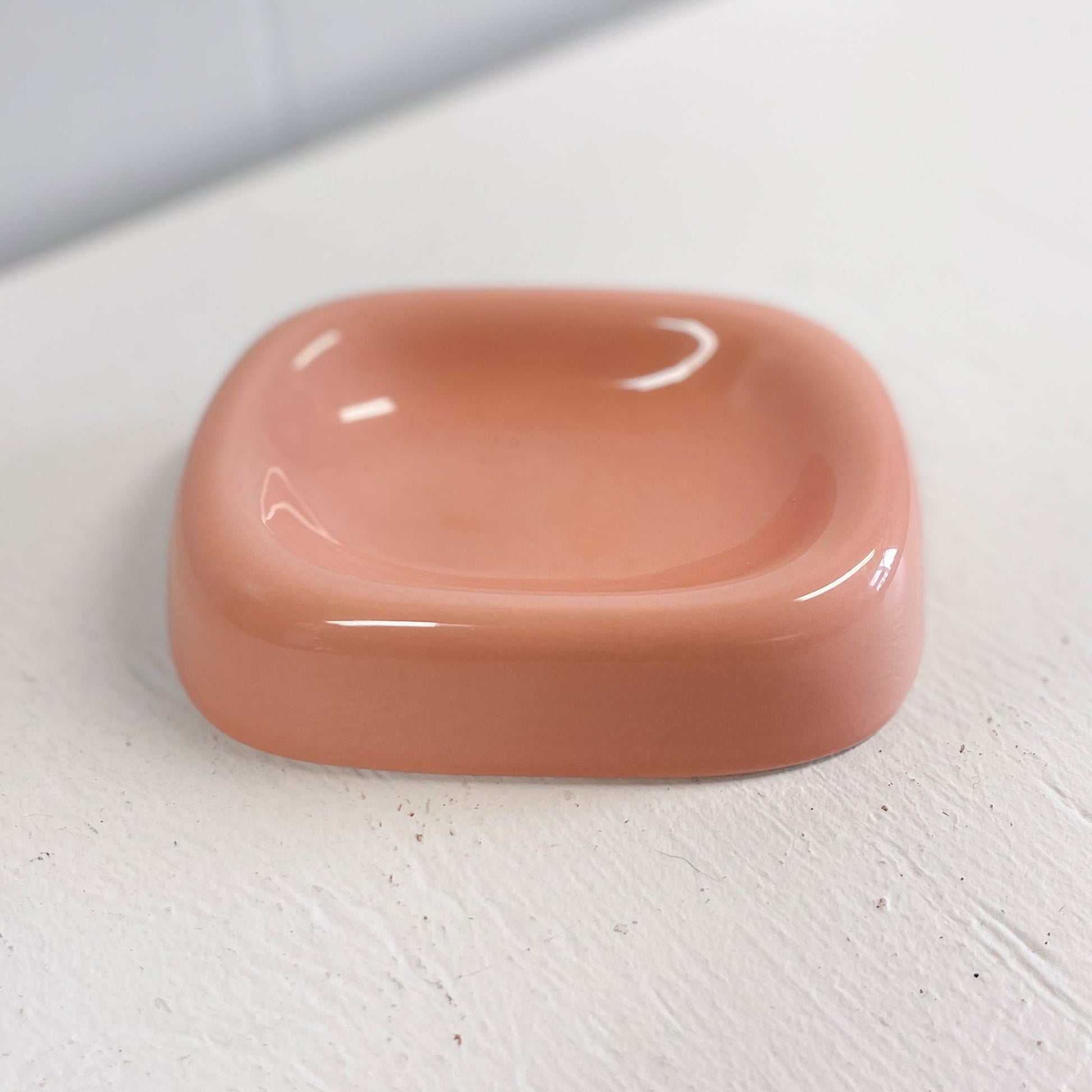 Vintage Inspired Pink Ceramic Soap Dish-Sundance Fine Ceramics-Soap Dish-Stockton Farm